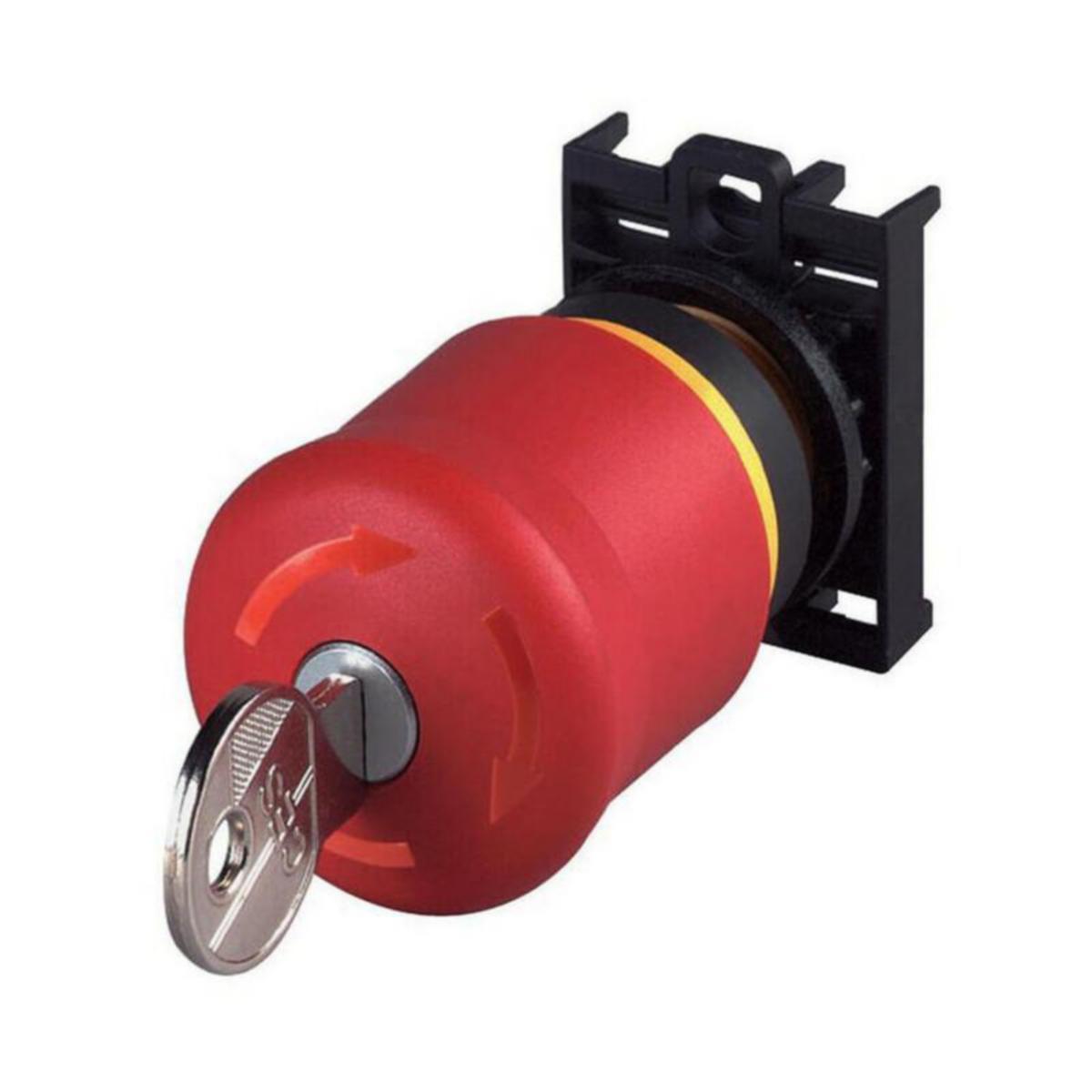 Nödstopp-tryckknapp RMQ-Titan, Eaton - NÖDSTOPP KNAPP RMQ-TITAN M22-PVS/K01 LÅS 1ÖP RÖD