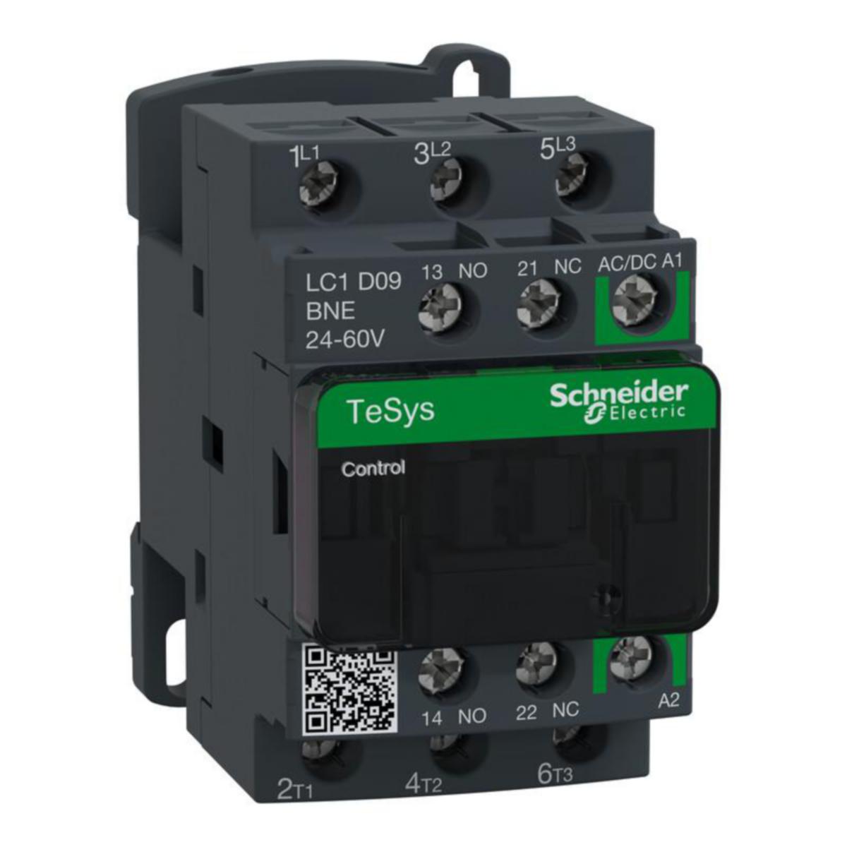 Kontaktor Schneider Electric TeSys D Green - KONTAKTOR 9A/AC3 24-60V ACDC