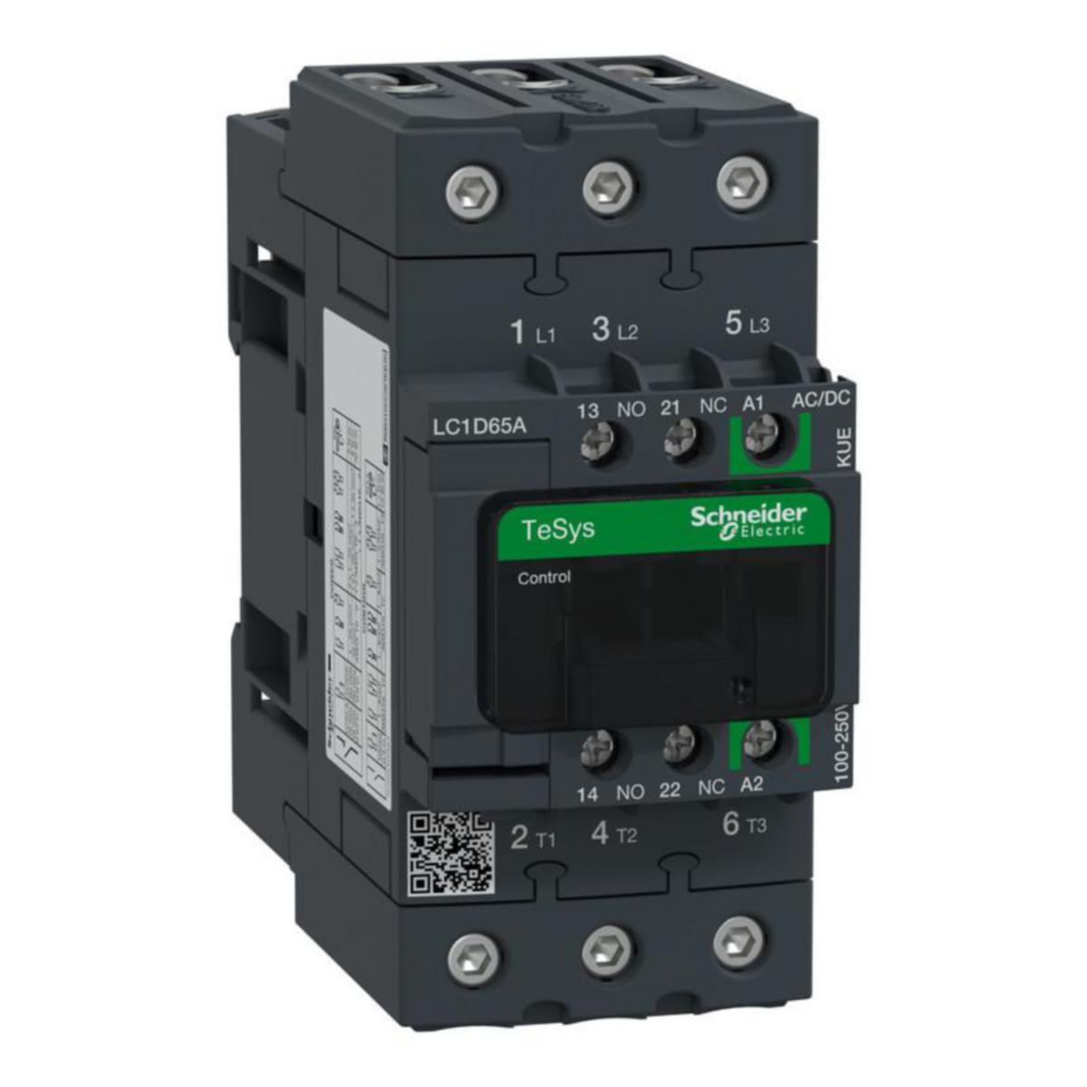 Kontaktor Schneider Electric TeSys D Green - KONTAKTOR 65A/AC3 100-250V ACDC