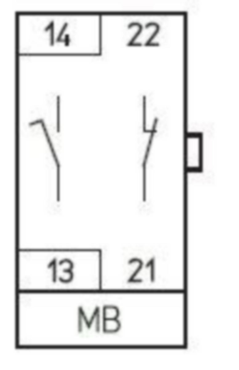 Hjälpkontakt Sälzer - HJÄLPKONTAKT MBH2-11A01 H2XX 1S+1Ö FRONT