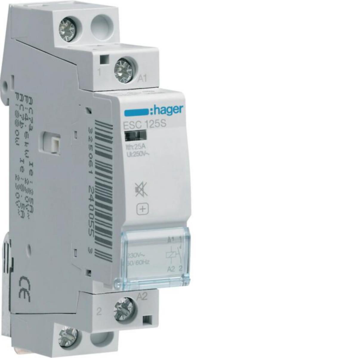 Kontaktori Hager Hurinaton - KONTAKTOR BRUMFRI HAGER ESC125S 1S 25A 230VAC