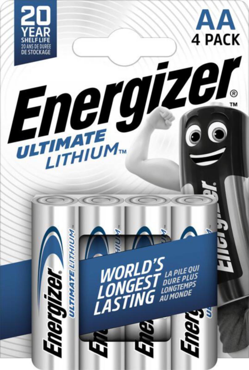 Batteri lithium Ultimate Energizer® - BATTERI LITHIUM ENERGIZER ULTIMATE NEW AA 4-PAK