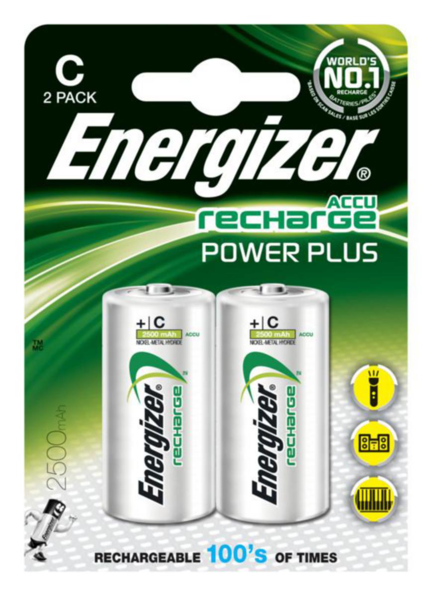 Uppladdningsbart batteri Precision, Extreme, Power Plus Energizer® - BATTERI LADDBART ENERGIZER RECH C/HR14 2500mAh 2-PAK