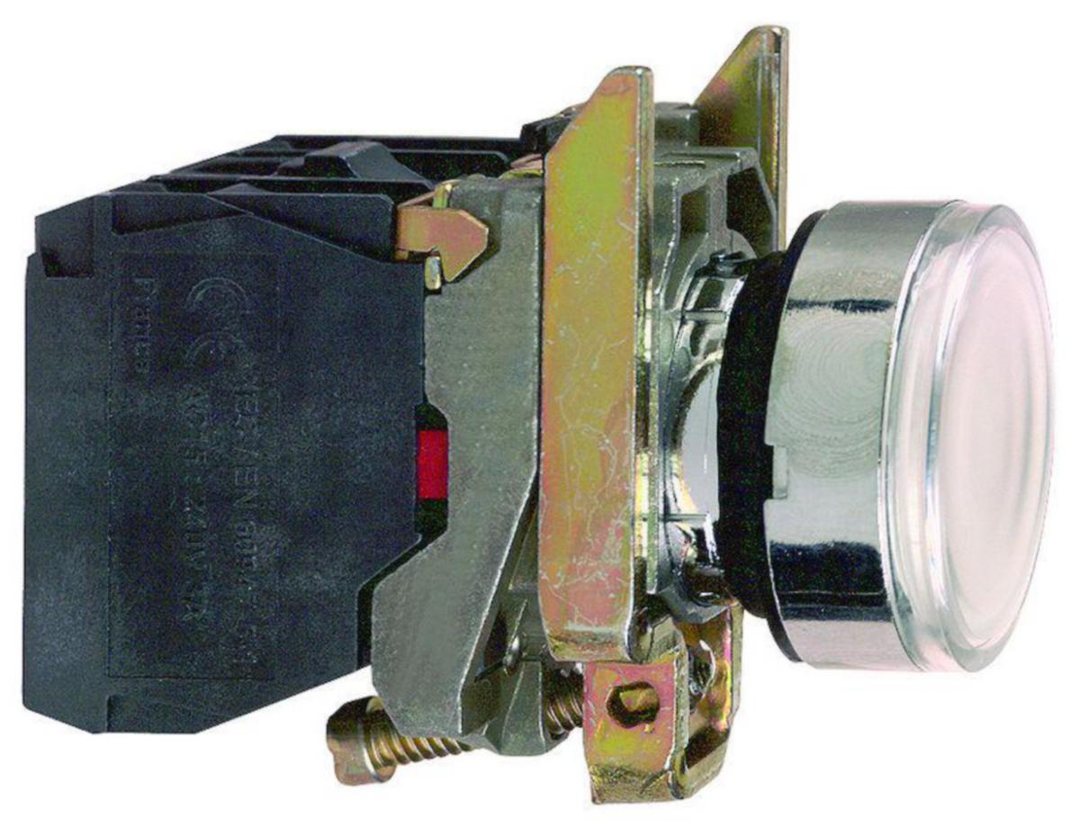 Lamptryckknapp Schneider Electric Harmony XB4BW - LAMPTRYCKKNAPP SCHNEIDER XB4BW31B5 LED 24V NO+NC VIT