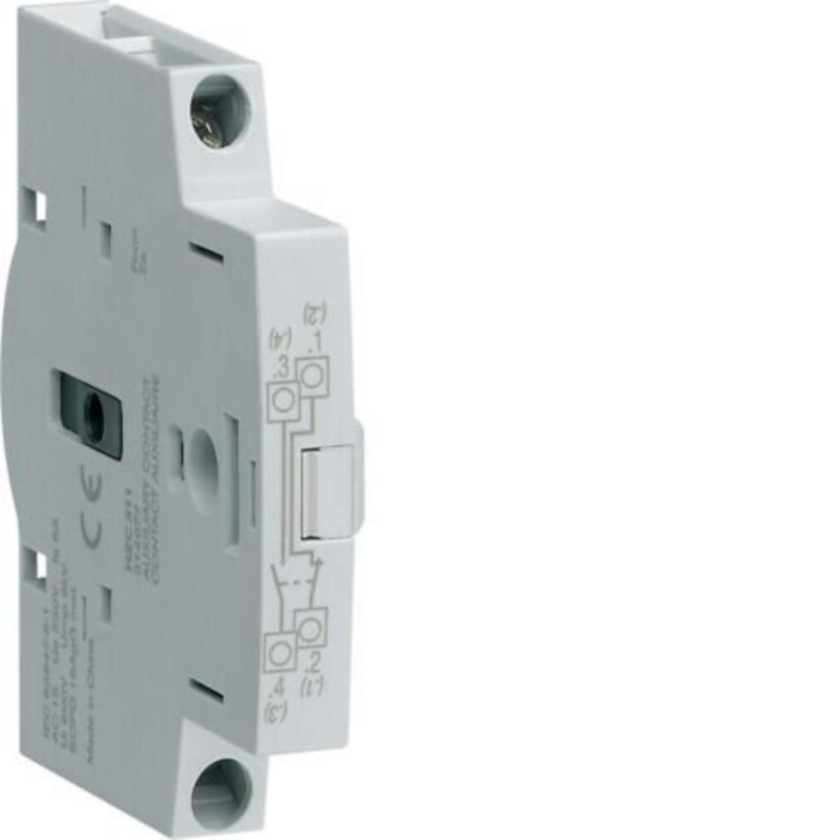 Hjälpkontakt Hager för lastomkopplare - HJÄLPKONTAKT HZC311 1NO+1NC F.SW. 20-160A