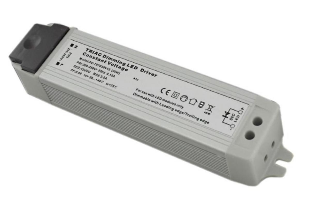 LED drivdon Perel 12VDC dimbar - LED-DRIVDON PEREL 12VDC 30W TRIAC-DIMBAR