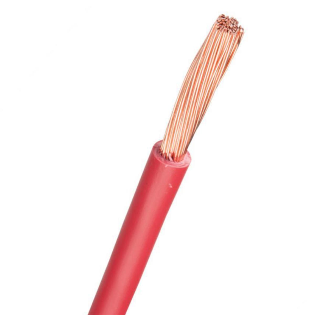 Kopplingskabel RK 90°C (H05V2-K) 300/500V 0,5-1,0mm² - INST.LEDNING. VÄRMEB. NEXANS H05V2-K 0.75 RÖD PK200