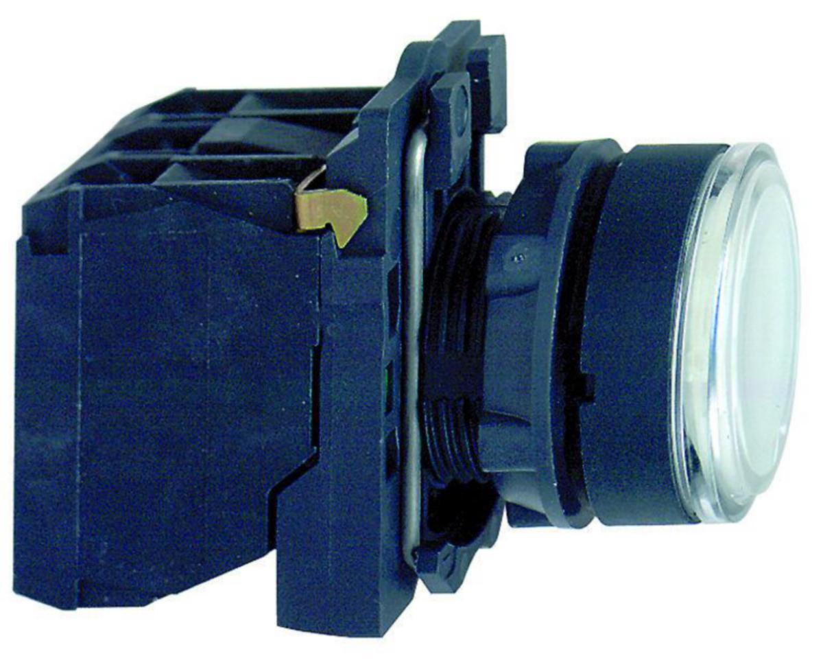 Lamptryckknapp Schneider Electric Harmony XB5 - LJUSTRYCKKNAPP SCHNEIDER XB5AW31B5 LED 24V VIT