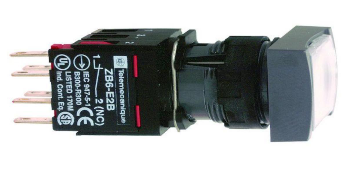 Lamptryckknapp Vit Schneider Electric Harmony XB6 - LJUSTRYCKKNAPP SCHNEIDER XB6DW1B1B LED SUORAK KELTAINEN