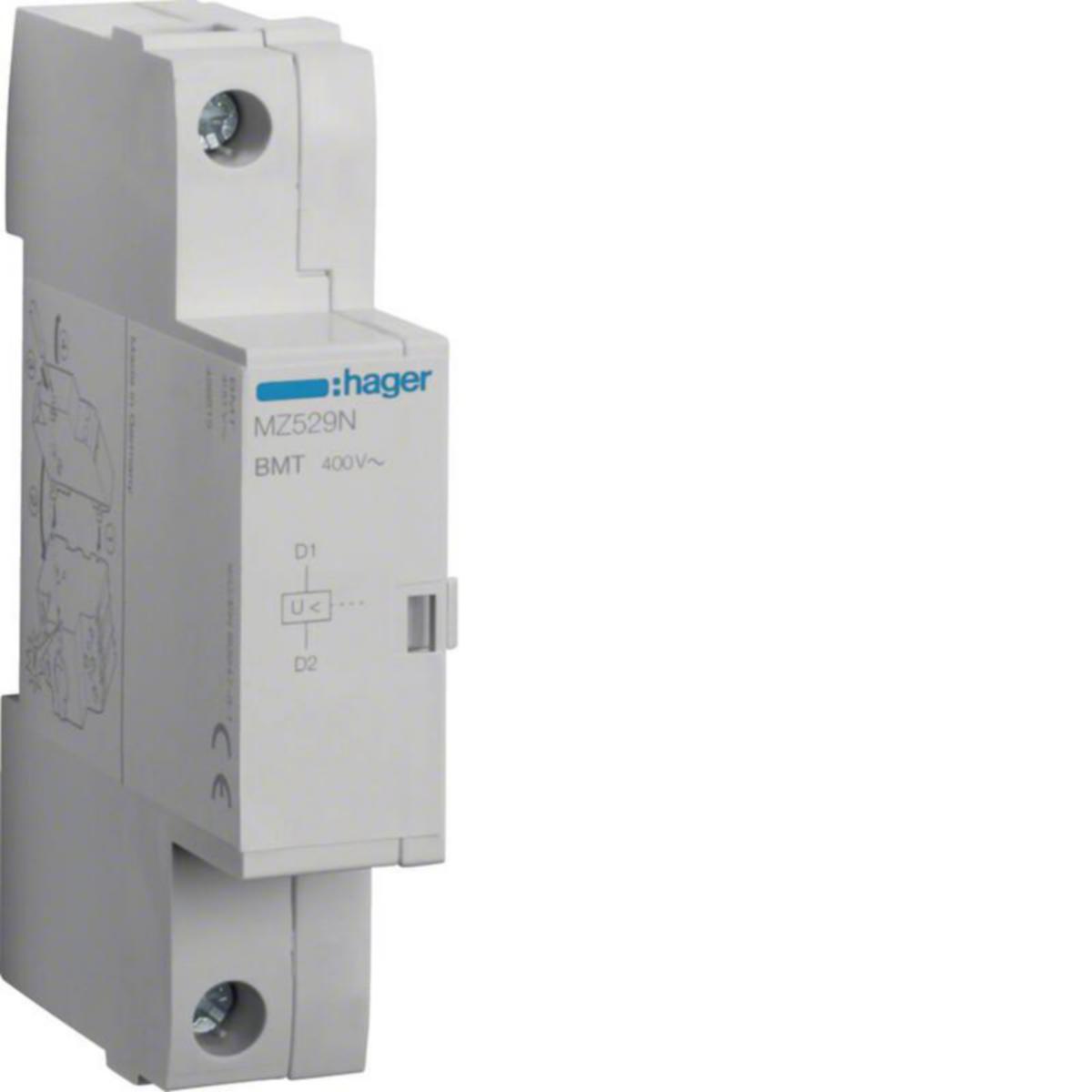 Underspänningsutlösare Hager - UNDERSPÄNNINGSSPOLE MZ529N MSB 400VAC