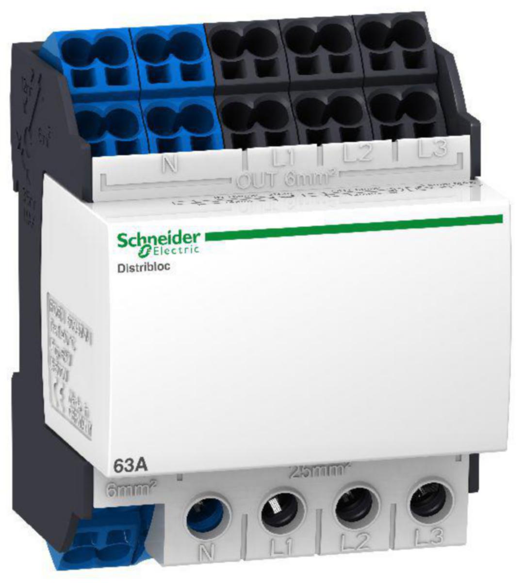 Monteringsset förgräning Schneider Electric Acti 9 - FÖRGRENINGSTILLBEHÖR ACTI9 DISTRIBLOC 63A 4P ÖVANSIDAN