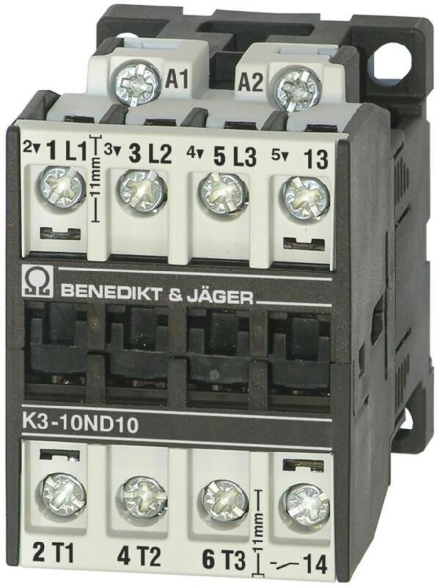 Kontaktor Benedikt & Jäger - KONTAKTOR BENEDIKT & JÄGER K3-10ND10 4KW 3SL 1SL AUX 230V