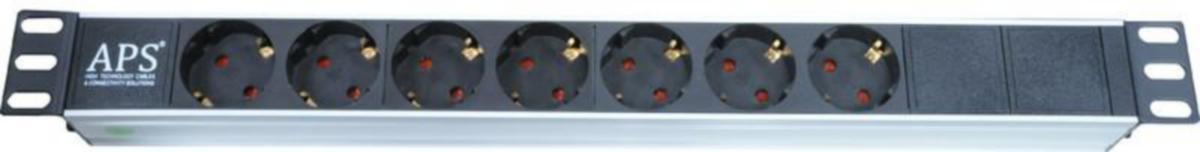Uttagspanel 19" Aluminiumram FSM - STICK-KONTAKT PANEL 1U 3m ALUMINIUM