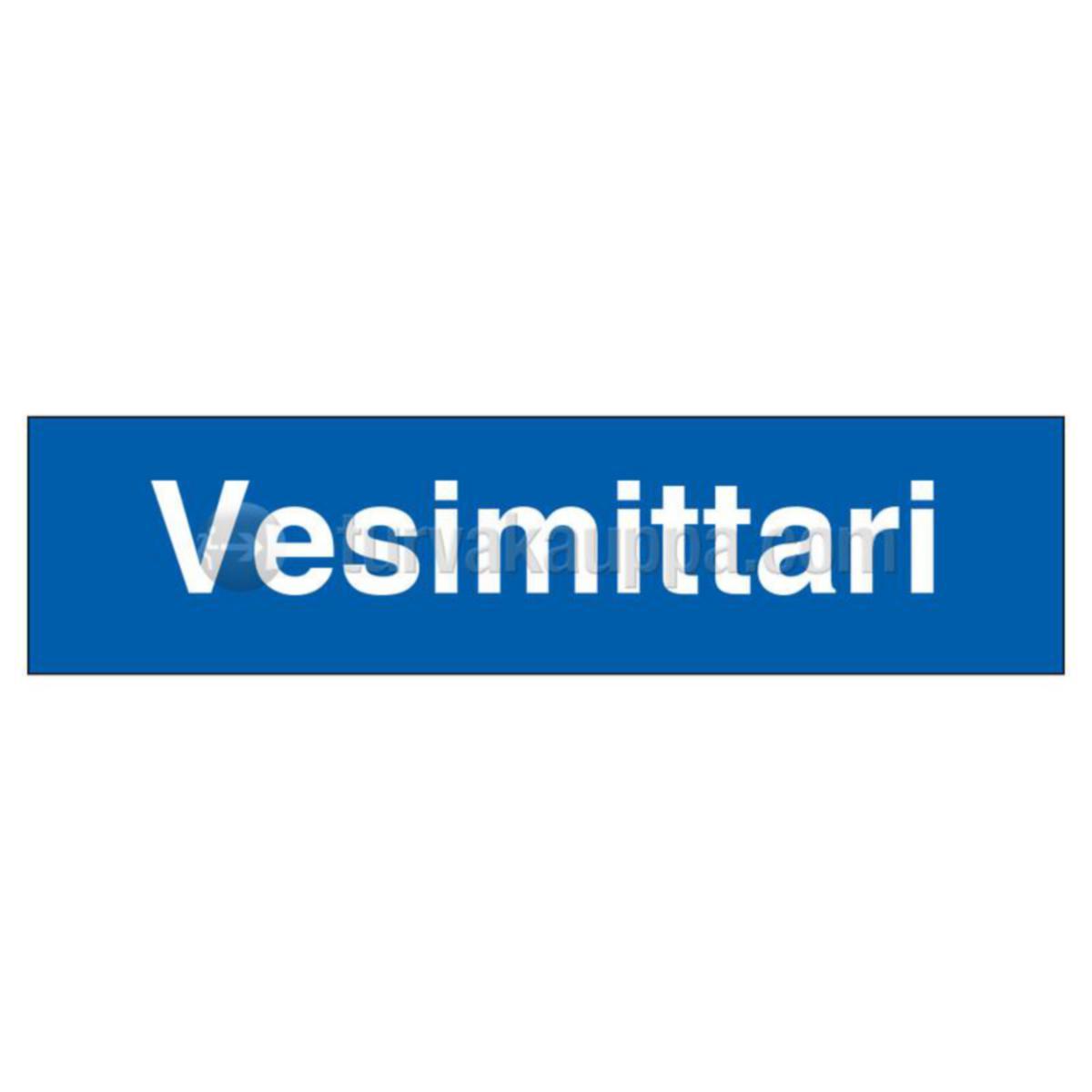 Märkskylt plast Vatten ST - MARKERINGSSKYLT VESIMITTARI 400x100 PL