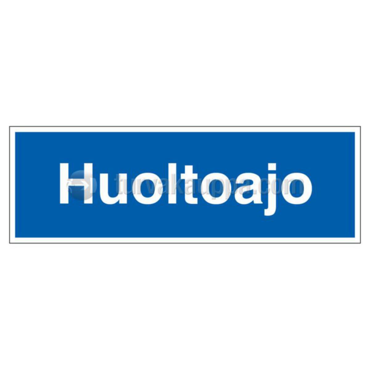 Märkskylt plast Övriga ST - MARKERINGSSKYLT HUOLTOAJO SIN/VALK 300x100 PL