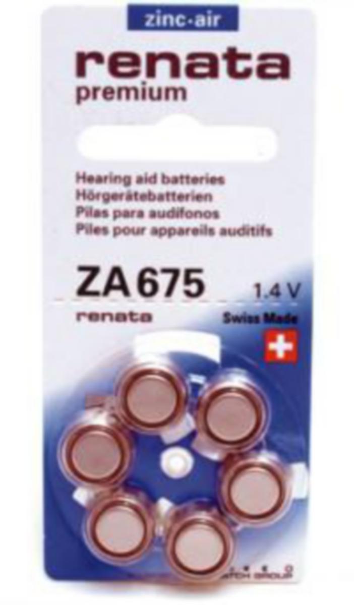 Batteri för hörapparat Renata - BATTERI HÖRAPPARAT RENATA ZA675. PR44 /BP6 1.4V/650mAh