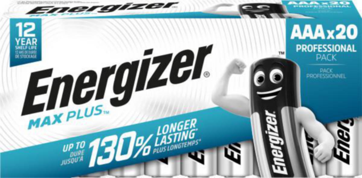 Batteri alkalisk Max Plus™ Energizer® - BATTERI ALKAL ENERGIZER MAX PLUS AAA/E92 20-PAK