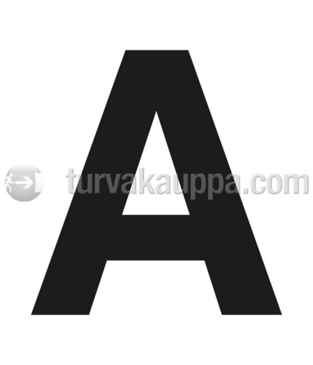 Bokstav, självhäftande 100mm ST - SJÄLVHÄFTANDE BOKSTAV ST SVART -A- 100mm