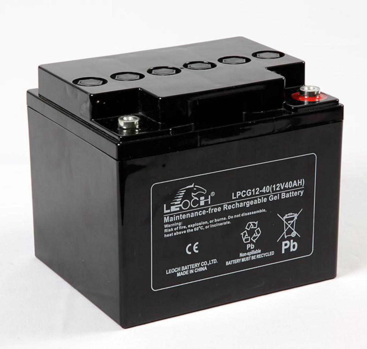 Gelbatteri för elektriska rullstolar/mopeder Leoch - GEL BLY ACKU LEOCH LPCG12-40 12V 40Ah