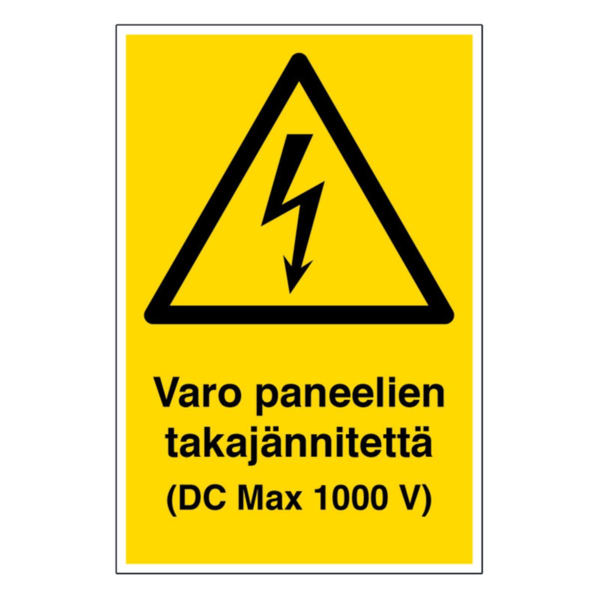 Märkskylt solenergi ST - MARKERINGSSKYLT ST VARO PANEEL TAKAJ 80x100 MU