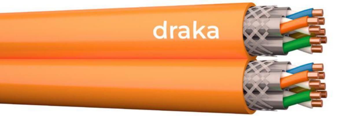 Nätverksdatakabel Draka Cat7 skärmad - DATAKABEL AFUMEX UC900 HS23 CAT.7 S/FTP 2X4P HF