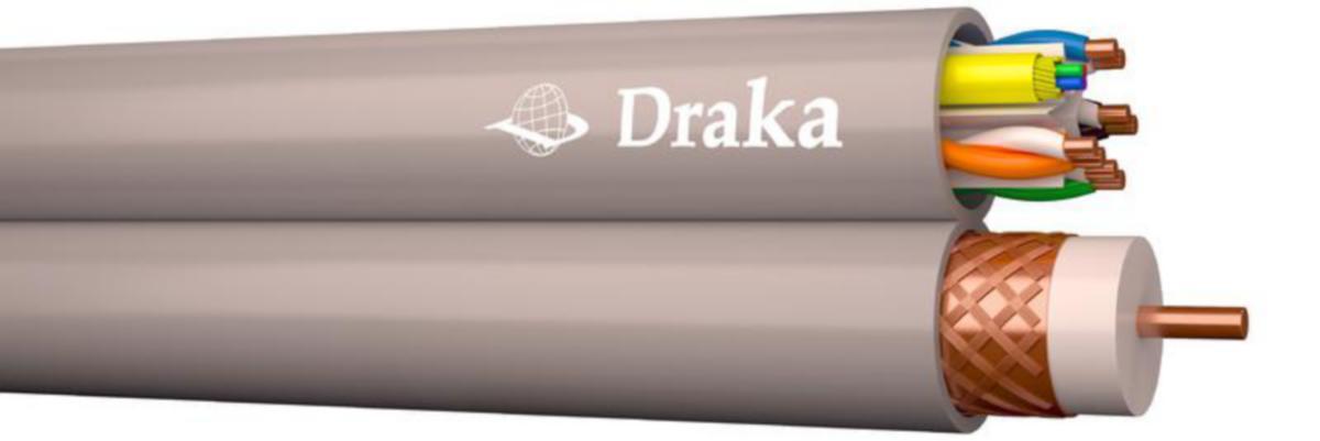 Nätverksdatakabel Draka Cat6 hybrid - DATAKABEL AFUMEX DRAKAHYBRID C6+4XBBXS+TELLU13