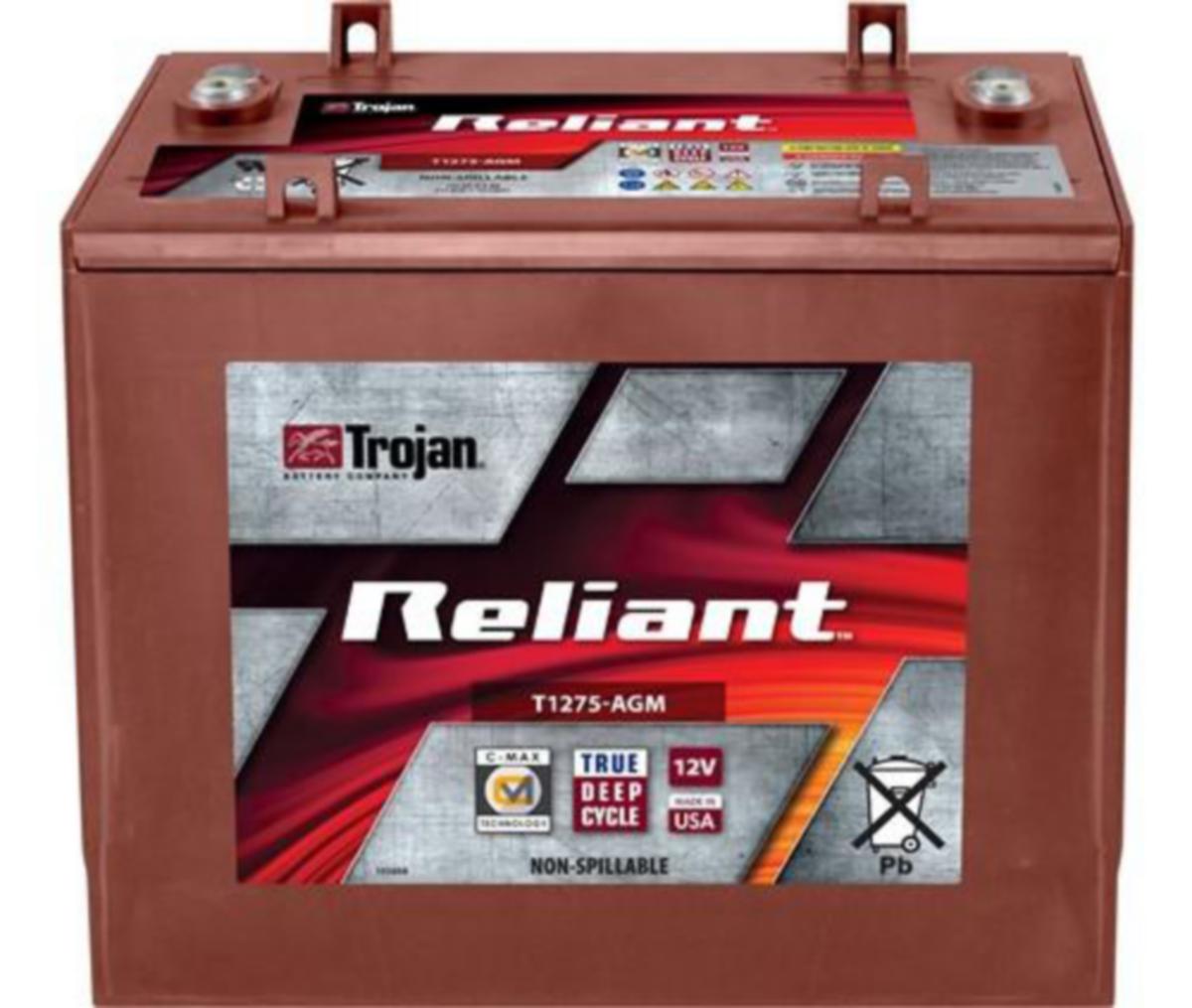 Batteri för sol och vindkraft, stängd, Trojan - AGM BLY ACKU TROJAN T1275AGM 12V/140Ah (C20) T11