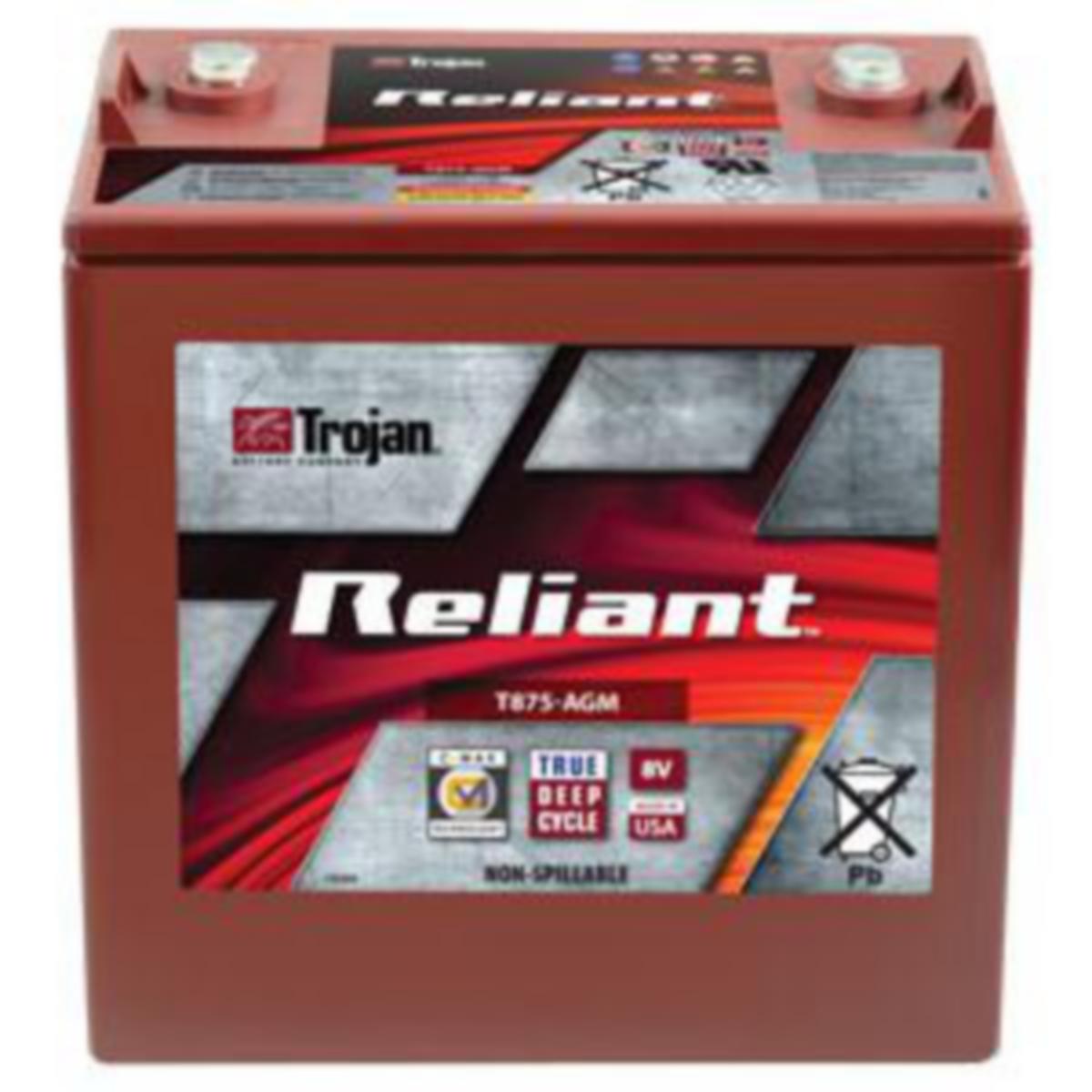 Batteri för sol och vindkraft, stängd, Trojan - AGM BLY ACKU TROJAN T-875AGM 8V/160Ah (C20) T11