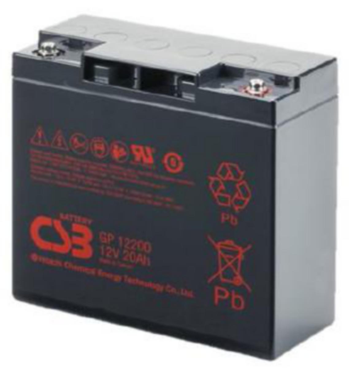 Ventilreglerad blybatteri (AGM) UPS- och Telecom CSB - AGM BLY ACKU CSB GP12200 12V/20Ah (C20) T12