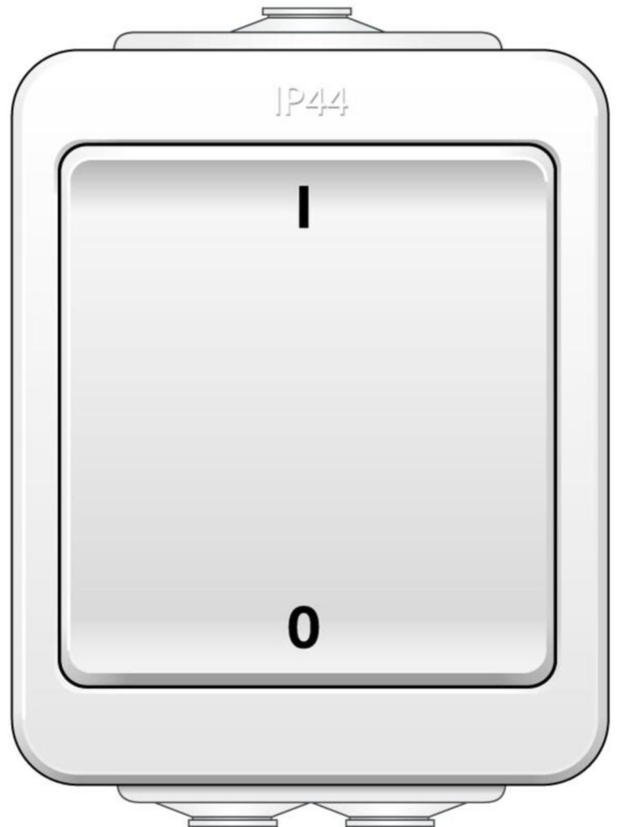 Strömställare Norwesco AquaBest IP44 - AVBRYTARE AQUABEST NORWESCO ÅH 2/10A/250V/IP44 PPJ 0X VIT