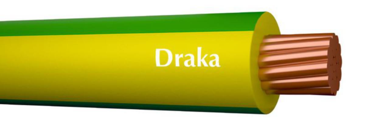 Installationsledning Draka Afumex C-Pro MK-HF - INST.LEDNING-HF PRYSMIAN MK-HF C-PRO 6 GUL/GRÖN CCA R10