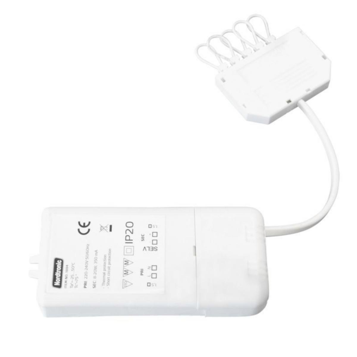 LED drivdon Nordtronic 350mA - LED-DRIVER NORDTRONIC LED DRIVER 350MA 20W DIMM
