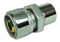 Koppling rak PushFit utv gg krom,  LK