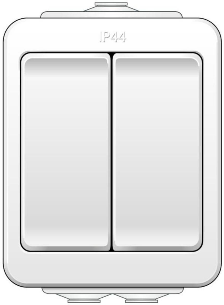 Strömställare Norwesco AquaBest IP44 - AVBRYTARE AQUABEST NORWESCO 5/10A/250V/IP44 PPJ 0X VIT