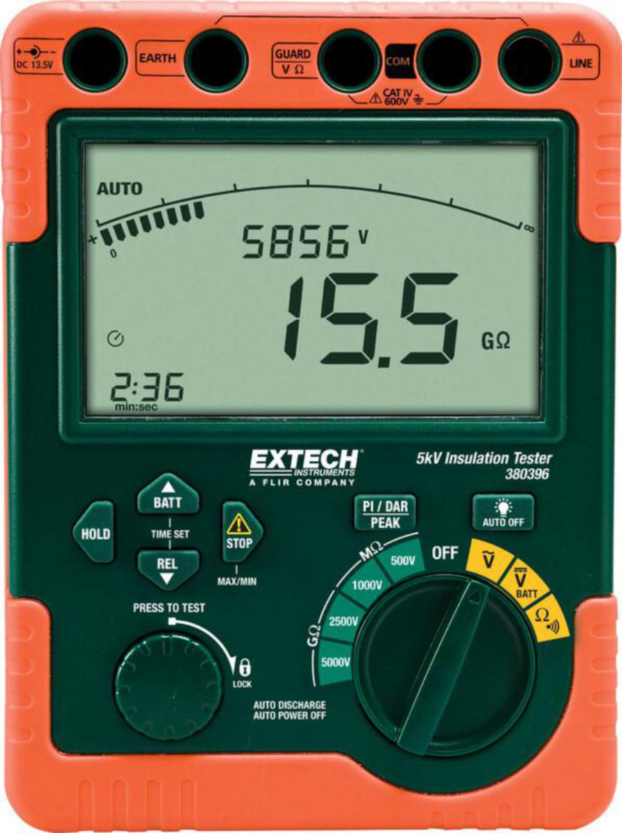 Isolationstestare 380396 Extech - ISOLATIONSPROVARE EXTECH DIGITAL 500/1000/2500/5000V