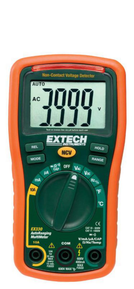 Multimeter digital EX330 Extech - MULTIMETER DIGITAL EXTECH MINI NCV 12-FUNKTION