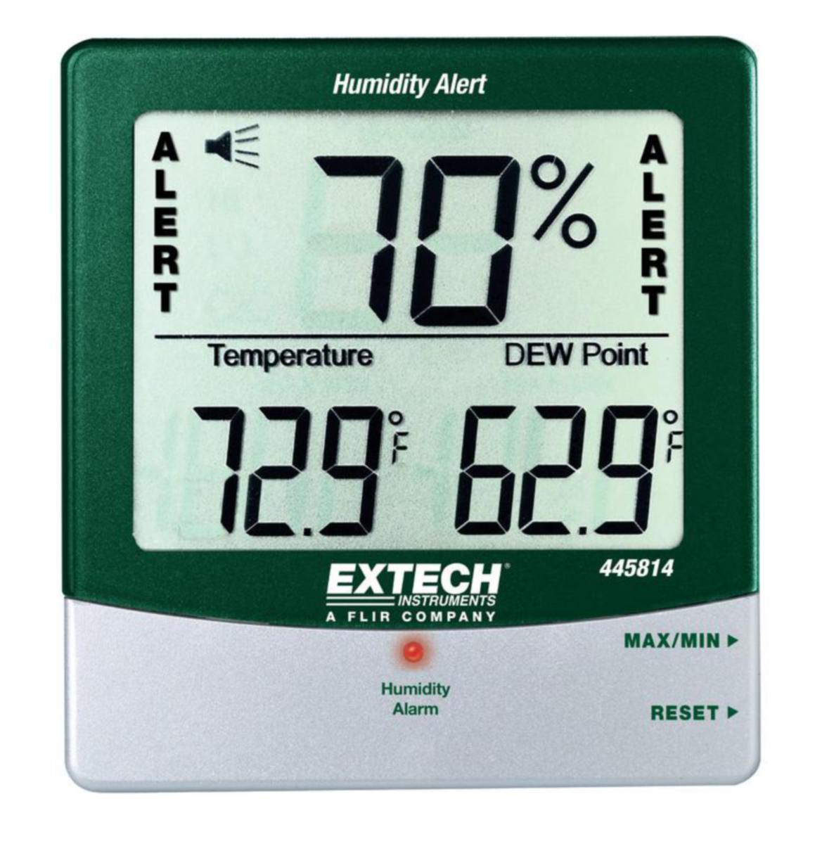 Fukt/Termometer 445814 Extech - HYGROTERMOMETER EXTECH 10-99% RH/-10...+60C LCD+ALARM