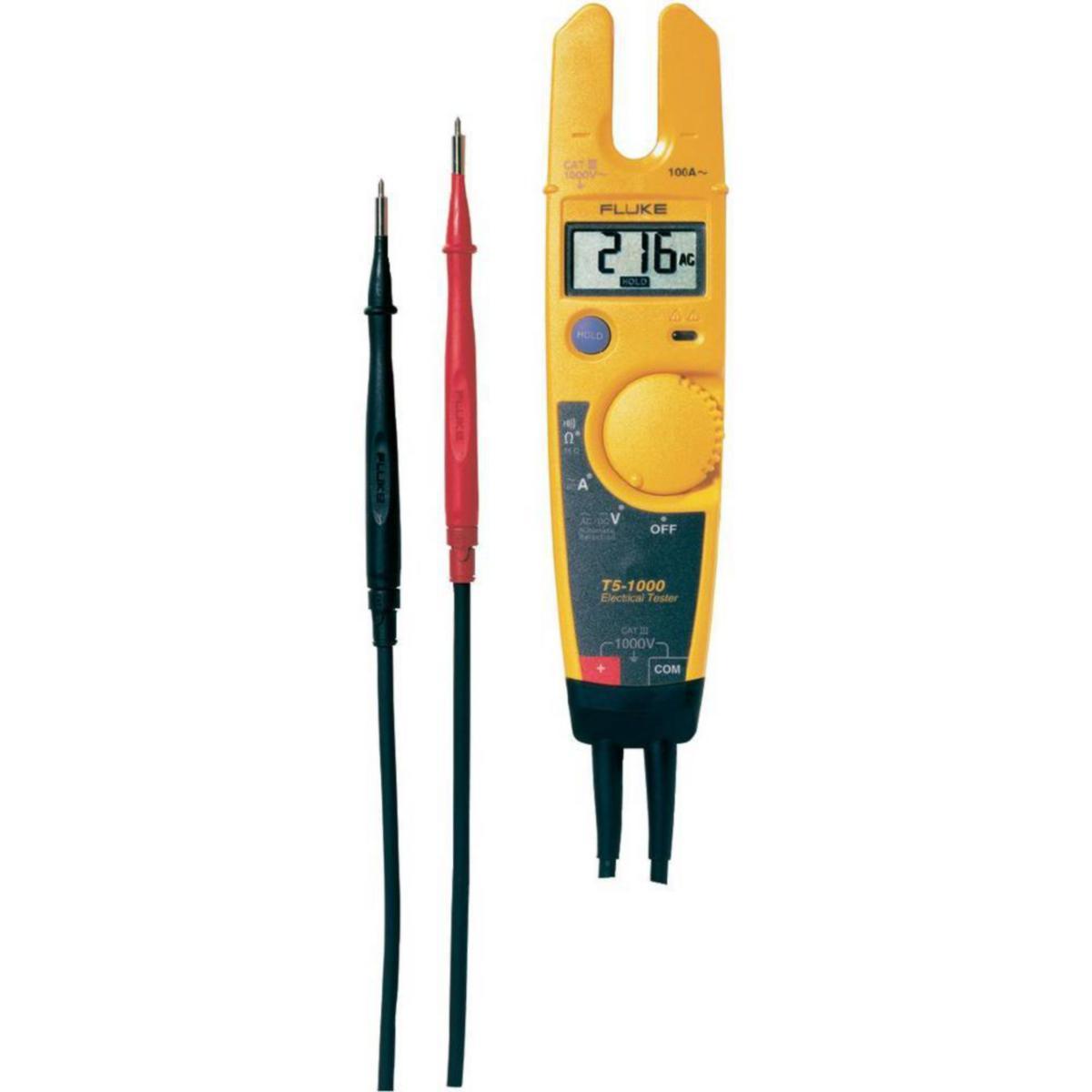 Elektrisk Testare Fluke - ELEKTR. TESTARE MED STRÖMTÅNG FLUKE T5-1000 TESTER 1000V