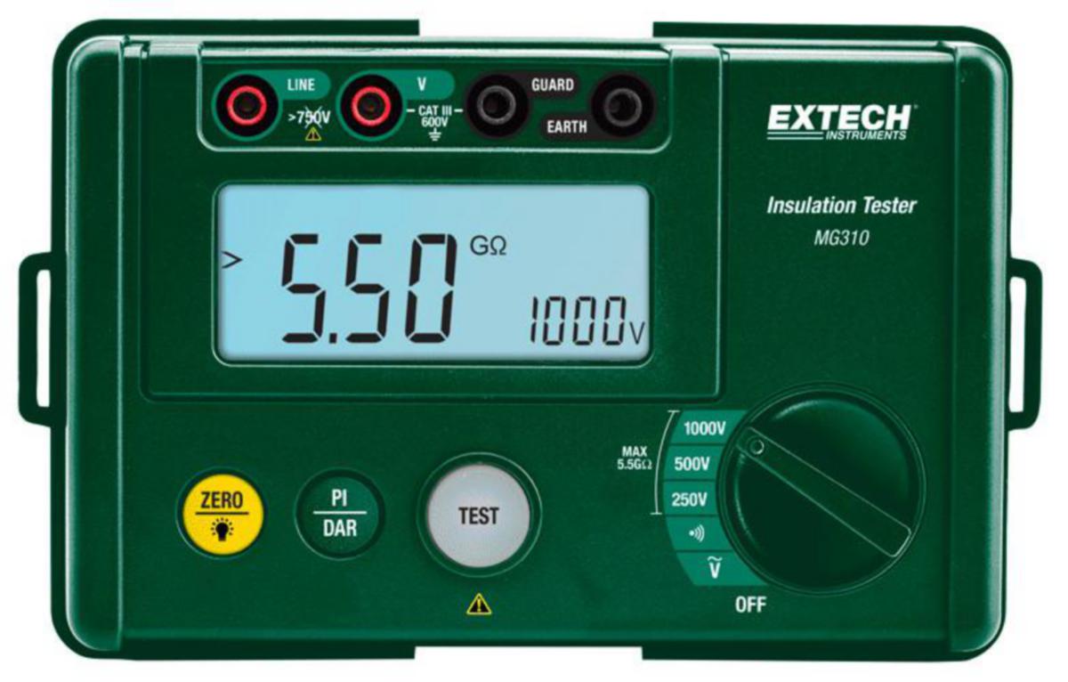 Isolationstestare MG310 Extech - ISOLATIONSPROVARE EXTECH DIGITAL 1kV/5.5GOhm