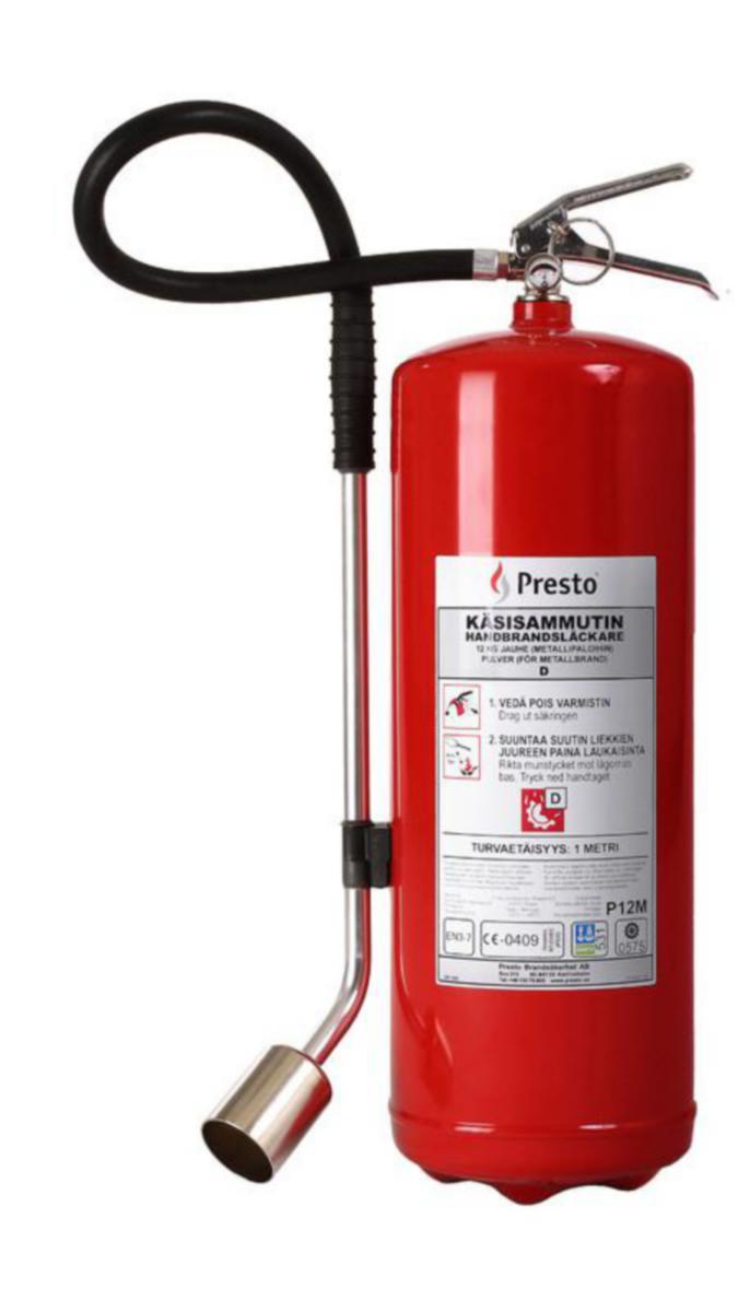 Brandsläckare av metall Presto - BRANDSLÄCKARE PRESTO 12 KG P12M D METALLBRAND