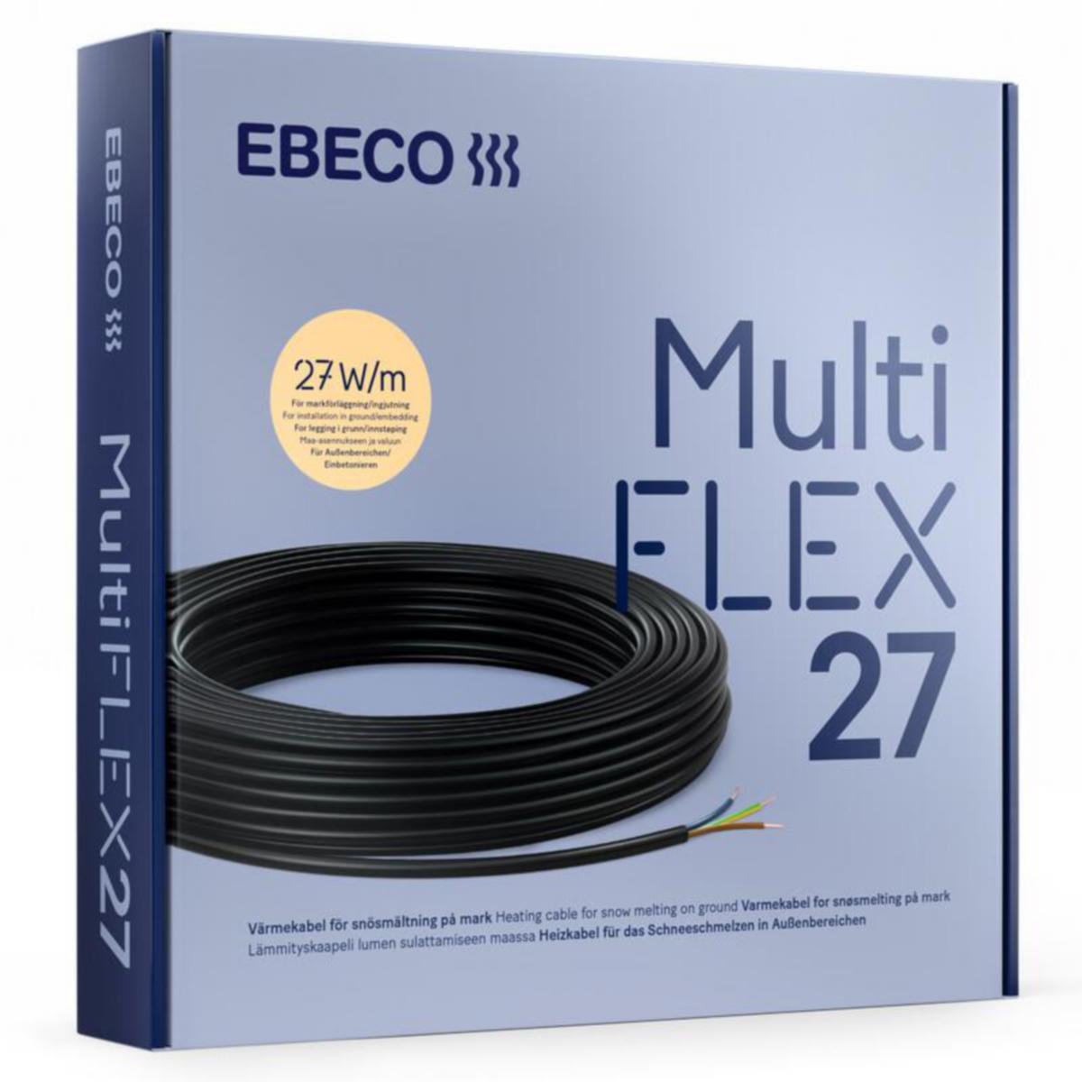 Värmekabel Multiflex 27, Ebeco - VÄRMEKABEL EBECO MULTIFLEX 27 37M/1000W