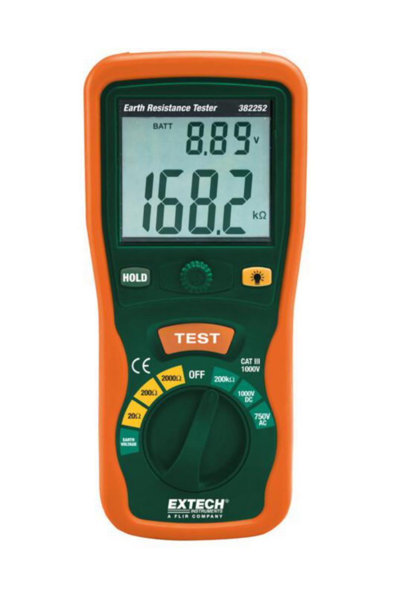 Jordmotståndsmätare 382252 Extech - AVANCERAD JORDTESTARE EXTECH 20-2000Ohm AC/DC