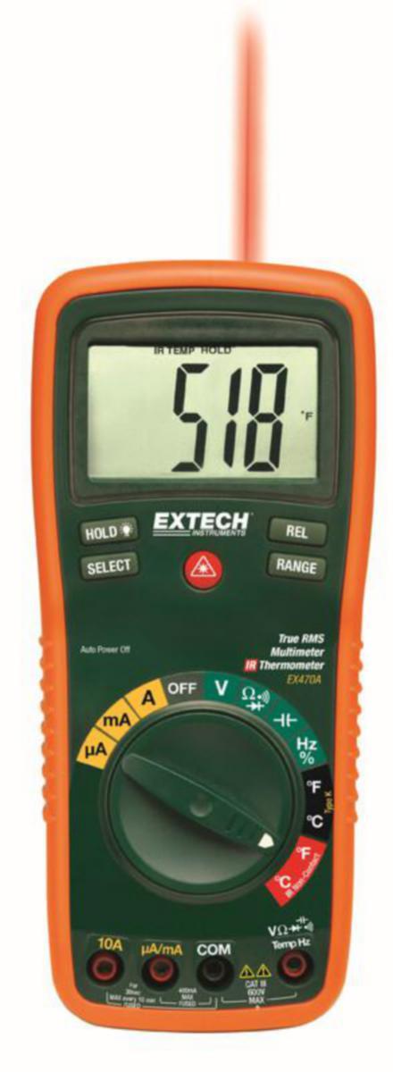 Multimeter digital EX470A Extech - MULTIMETER DIGITAL EXTECH TRMS IR + MED TERMOMETER
