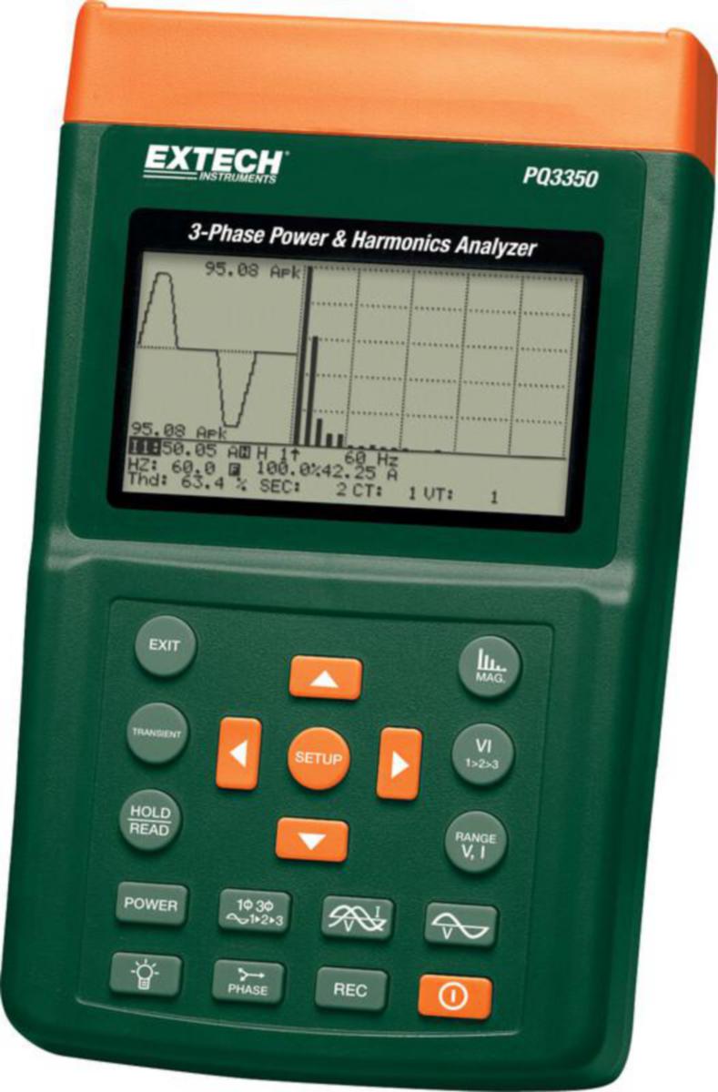 Effektanalysator/Datalogger PQ3350-3 Extech - NÄTSTÖRNINGSANALYSATOR EXTECH DATALOGGER LCD