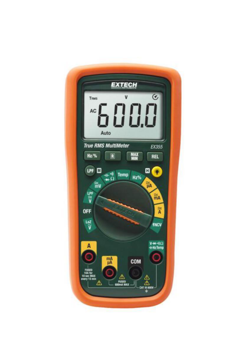 Multimeter digital EX355 Extech - MULTIMETER DIGITAL EXTECH TRMS NCV 12-FUNKTION