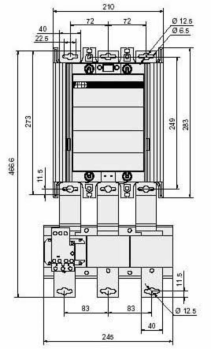Överströmsrelä ABB 500DU EF460 - FÖRGRENINGSTILLBEHÖR DT500/AF460L LÅNG: E500DU