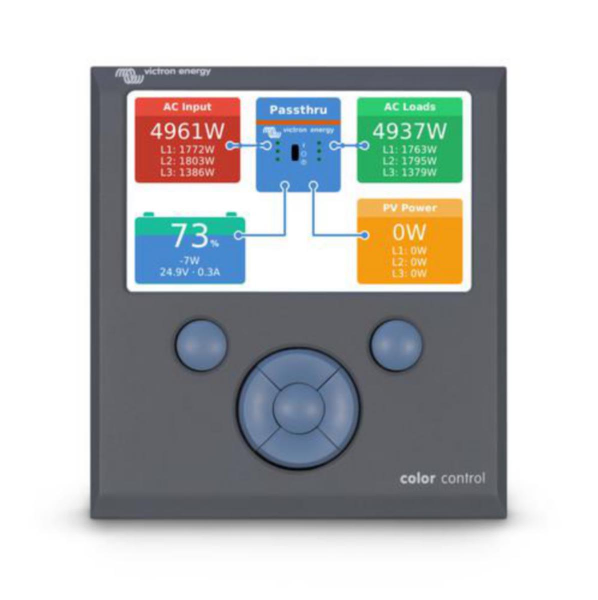 Övervakning av solpaneler SW - BILDSKÄRMSPANEL COLOR CONTROL GX
