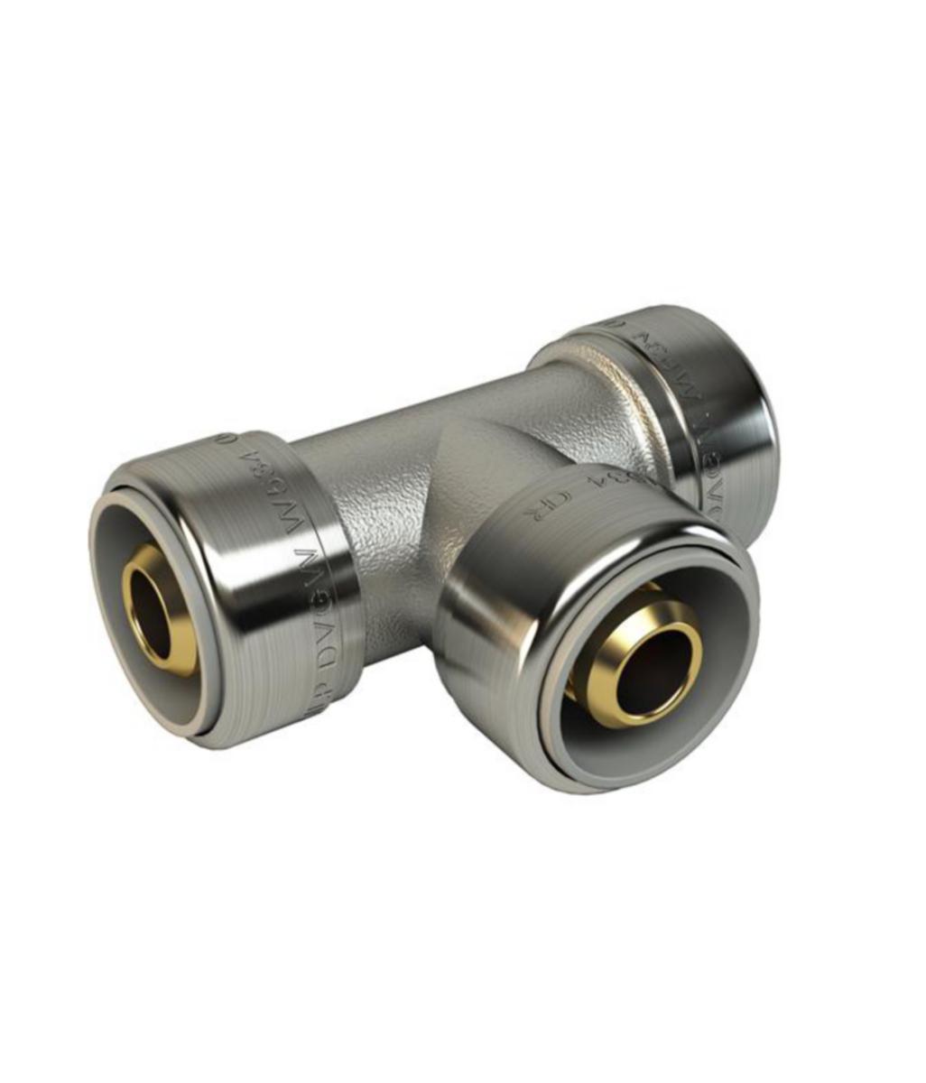 T-koppling Pushfit krom, LK -