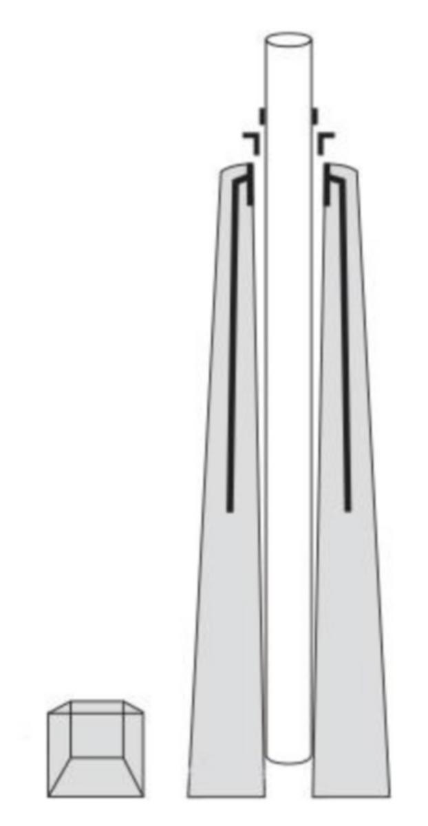 Stolpfundament (fästes med plastlåsring) Lujabetoni RBJ - STOLPFUNDAMENT LUJABETONI RBJ-A1 (38-50. 60.3MM. 1-3M)
