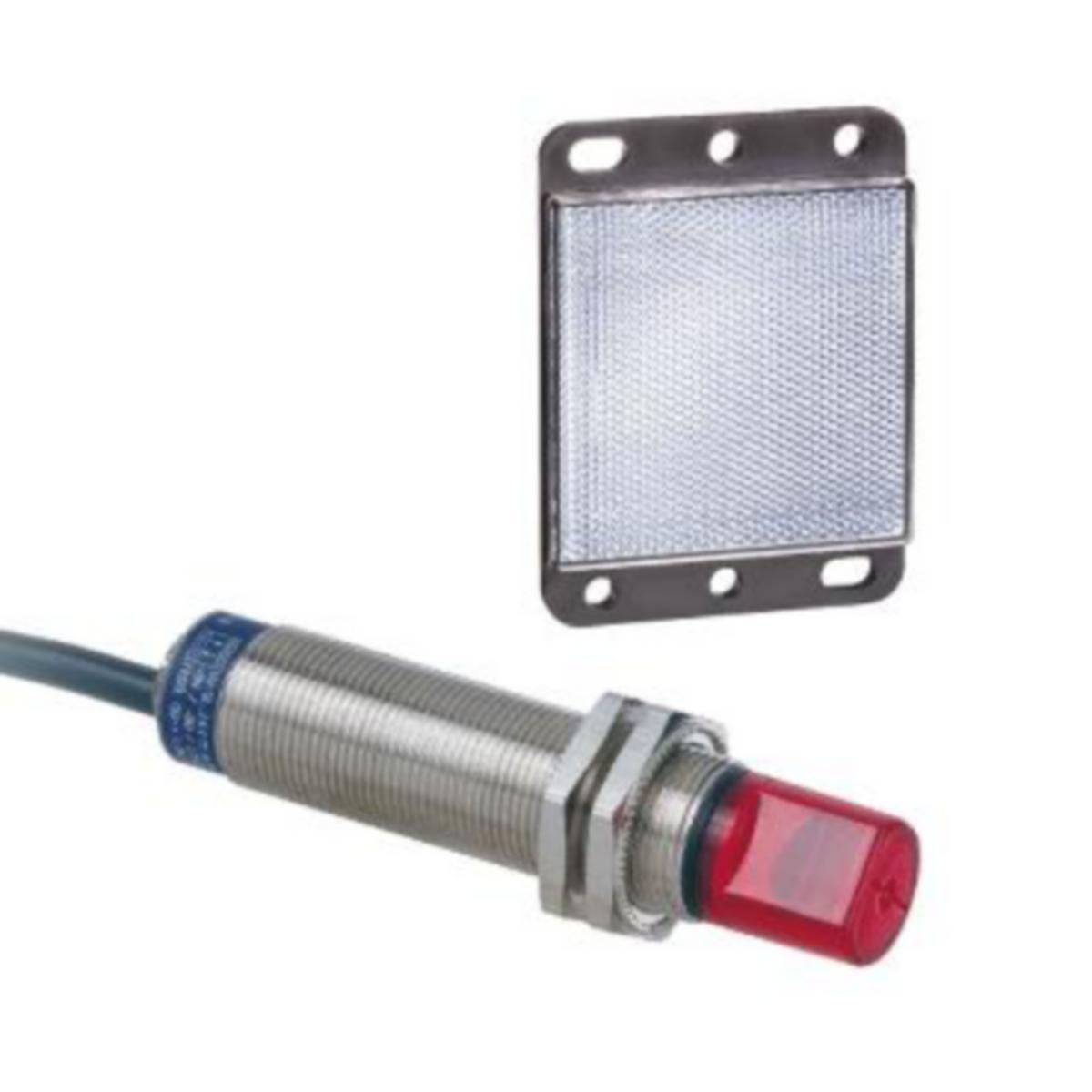Optisk givare Telemecanique OsiSense XU9-serie M18 polariserad spegel - OPTISK GIVARE M18 SPEGEL XU9N18NP341W 2M 90° NPN 2M